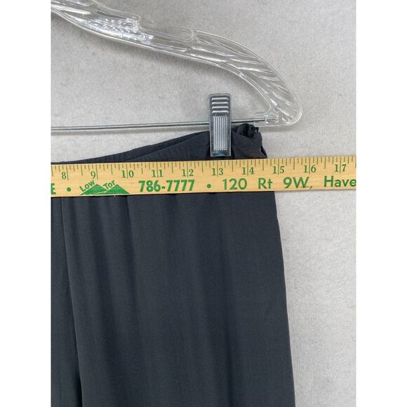 EILEEN FISHER Pants PP Petite Silk Georgette Crepe Pull On Side Zip Gray - Picture 8 of 11
